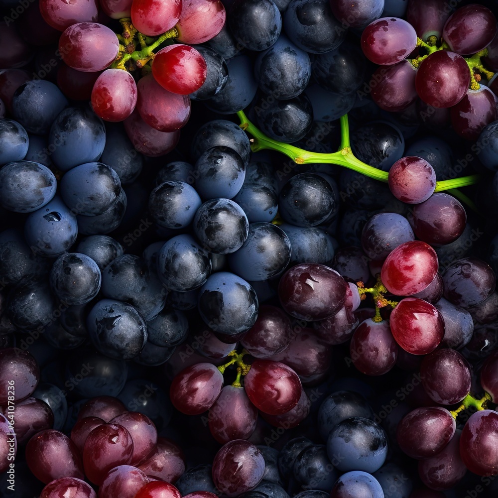 Fototapeta premium Grapes as seamless tiles