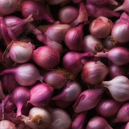 Shallots as seamless tiles