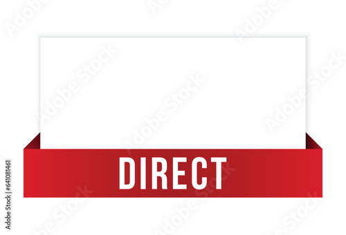 Vector illustration modern Direct banner, Isolated web element.