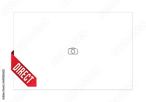 Vector illustration modern Direct banner, Isolated web element.