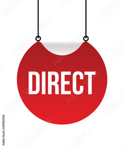 Vector illustration modern Direct banner, Isolated web element.
