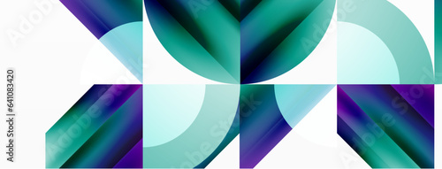 Minimalist marvel - squares and circles unite in harmonious geometry. Muted tones weave serene backdrop where structured tiles form dance of timeless elegance, epitomizing modern simplicity