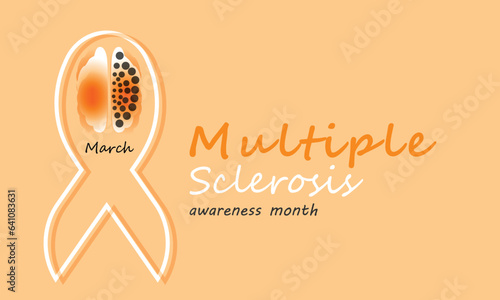 Multiple Sclerosis awareness month. background, banner, card, poster, template. Vector illustration.