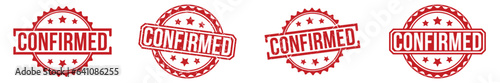 Confirmed rubber stamp vector illustration on white background. Confirmed rubber stamp