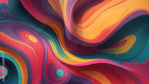 Colourful wavy background. Wallpaper  web banner.