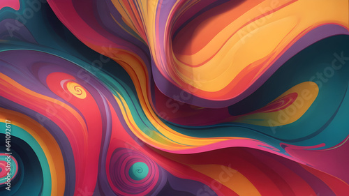 Colourful wavy background. Wallpaper, web banner.