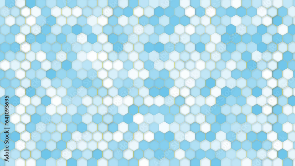 Blue hexagonal texture. Abstract background for design