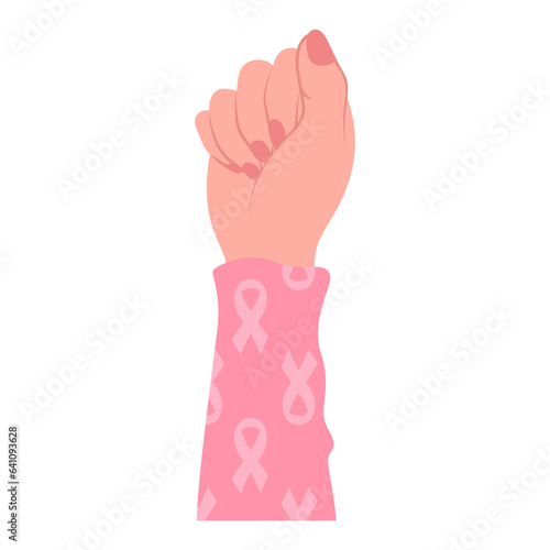 Hand fist flat illustration