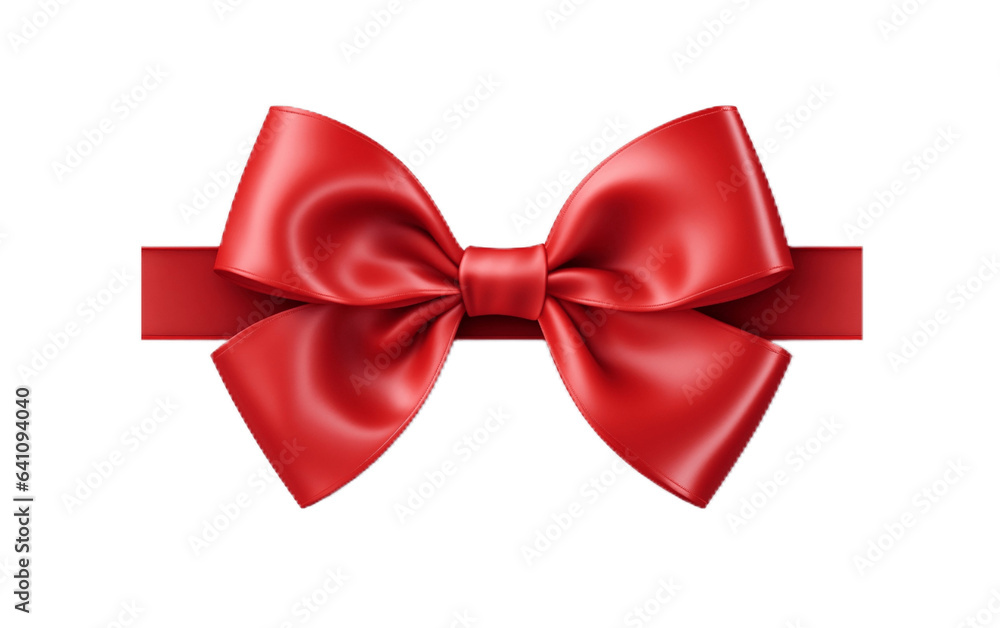 Red Ribbon on white transparent background