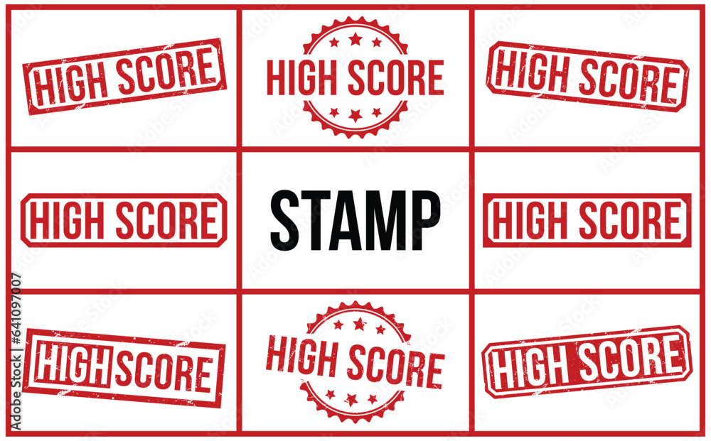 High Score stamp red rubber stamp on white background. High Score stamp sign. High Score stamp. High Score stamp red rubber stamp on white background. High Score stamp sign. High Score stamp.