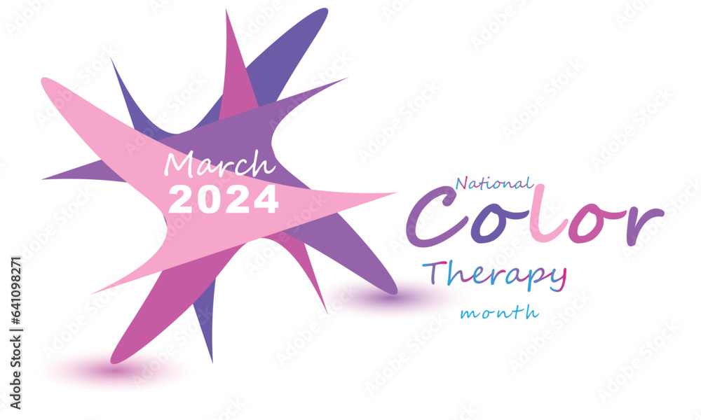 National color therapy month. background, banner, card, poster, template. Vector illustration. National color therapy month. background, banner, card, poster, template. Vector illustration.