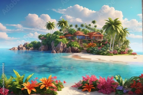 tropical beach wallpaper