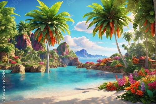 tropical beach wallpaper © Fgraphics