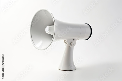 A megaphone isolated on white background. Generative Ai © tong2530