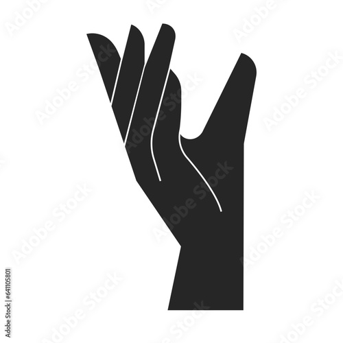 Woman hand pose flat illustration