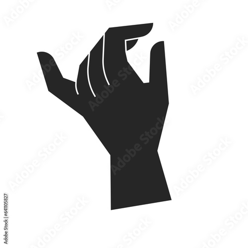 Woman hand pose flat illustration