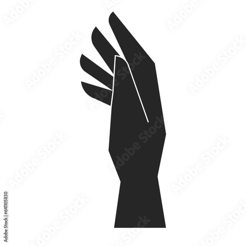 Woman hand pose flat illustration