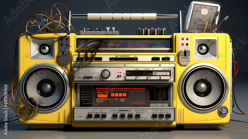 Audio tape recorder ghetto boombox