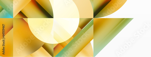 Minimalist marvel - squares and circles unite in harmonious geometry. Muted tones weave serene backdrop where structured tiles form dance of timeless elegance, epitomizing modern simplicity