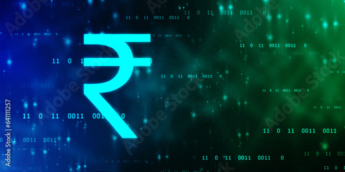 Indian Rupee symbol on financial Background, Growth of Indian stock market, Abstract finance background, Stock market Concept background