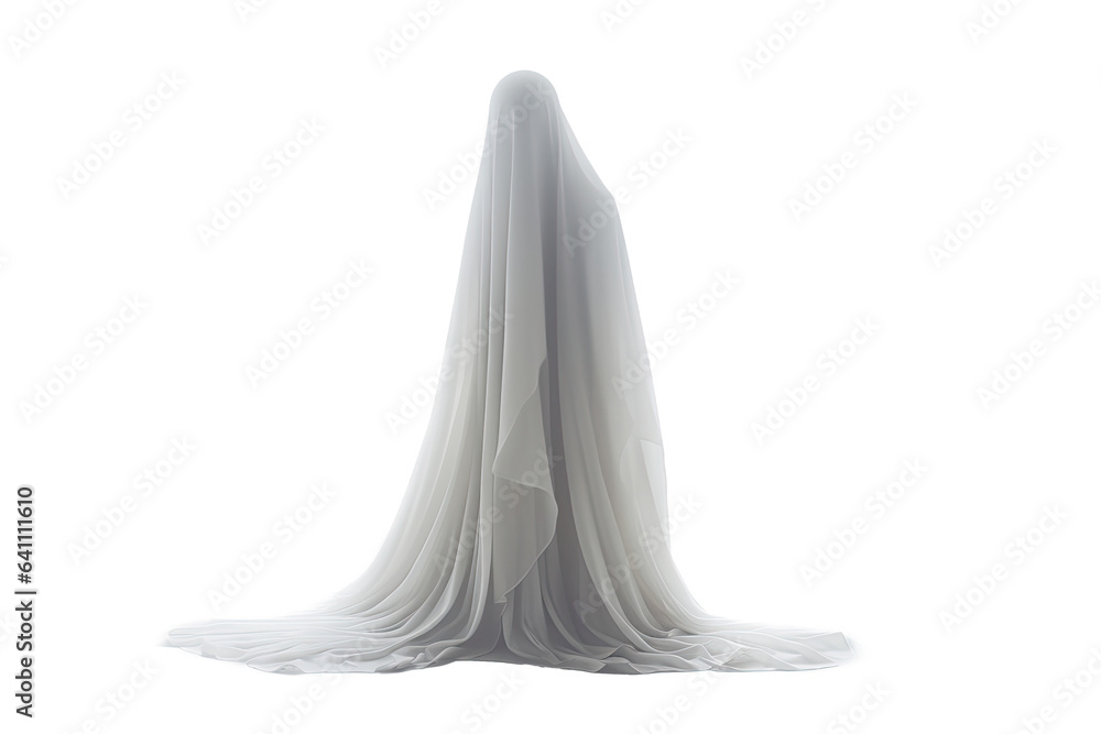 White sheets ghost or cloth ghost dress up for Halloween festival party event isolated on clean png background, trick or treat concept White sheets ghost or cloth ghost dress up for Halloween festival party event isolated on clean png background, trick or treat concept