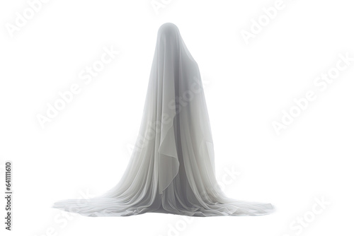 White sheets ghost or cloth ghost dress up for Halloween festival party event isolated on clean png background, trick or treat concept