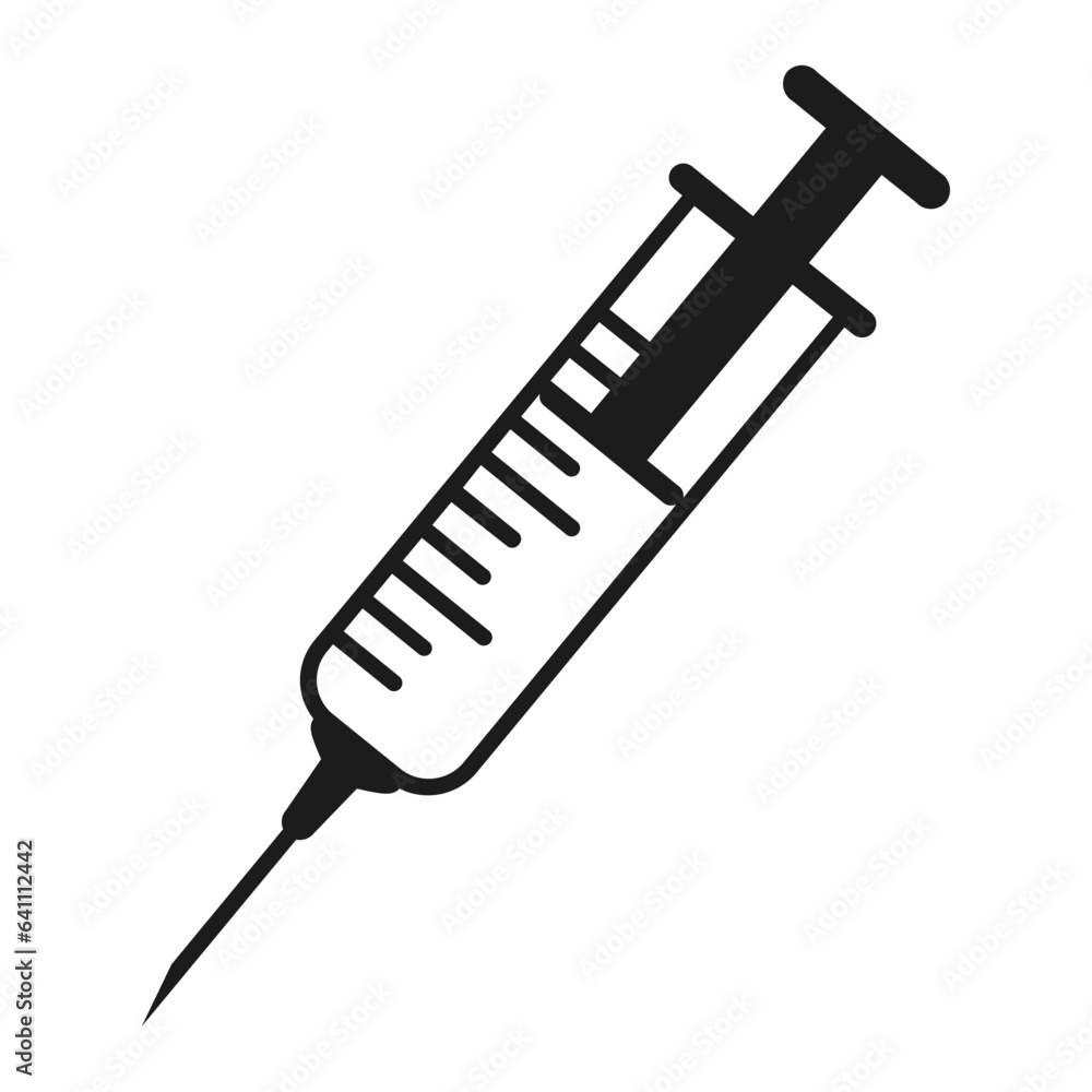 syringe with needle icon illustration syringe with needle icon illustration