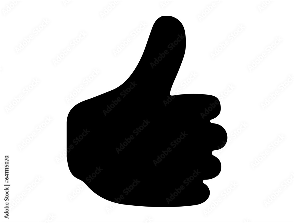 Thumbs up silhouette vector art Thumbs up silhouette vector art