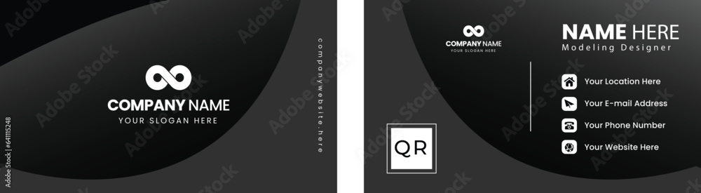 Obraz premium Futuristic Tech-Inspired Business Card Template