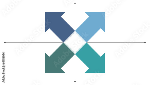 Blank company process chart infographic template as vector with 4 options can be used for progress, diagram, annual report, web design. Business concept.