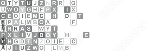 Creative and modern background with letters.	