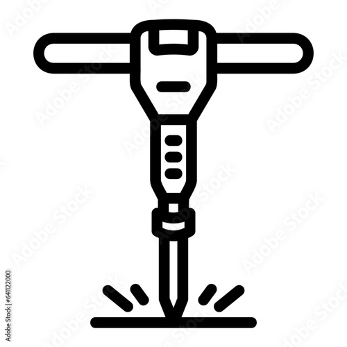 jackhammer outline icon