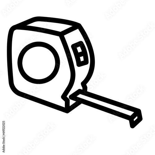 measure tape outline icon