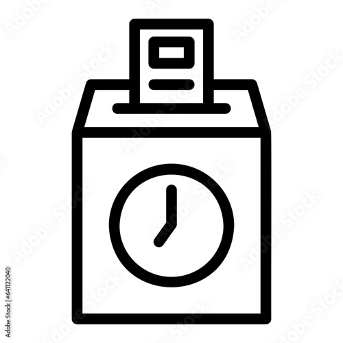 working hours outline icon