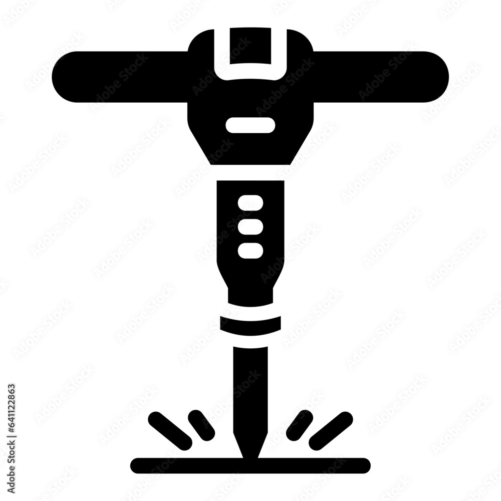 jackhammer glyph icon jackhammer glyph icon