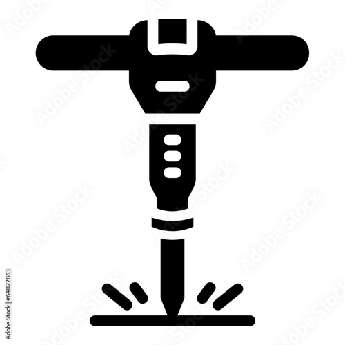 jackhammer glyph icon