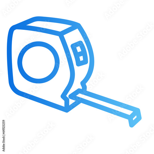 measure tape gradient icon