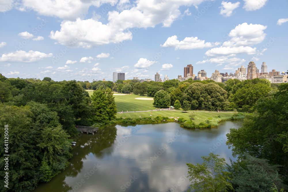 A view of Central Park from Belvedere Castle in New York City, USA. A view of Central Park from Belvedere Castle in New York City, USA.