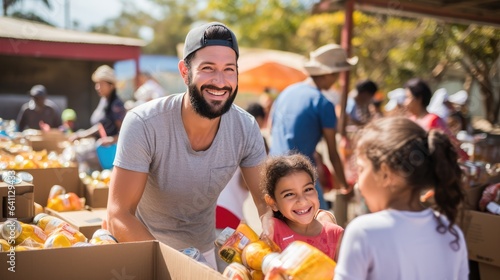 generosity and compassion of volunteers and organizations as they distribute food and supplies to vulnerable communities, emphasizing the power of collective action in combating hunger