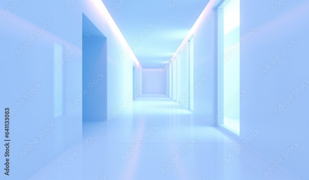Fototapeta premium Abstract architecture background, empty open space interior
