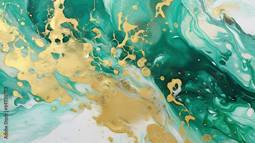 緑と白と金のテクスチャ背景素材