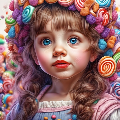 portrait of a little girl - Generative AI