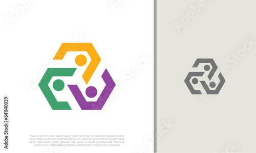 Global Community Logo Icon Elements Template. Community human Logo template vector. Community health care. Abstract Community logo. Human Resources Consulting Company.