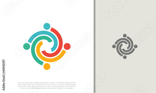 Global Community Logo Icon Elements Template. Community human Logo template vector. Community health care. Abstract Community logo. Human Resources Consulting Company.