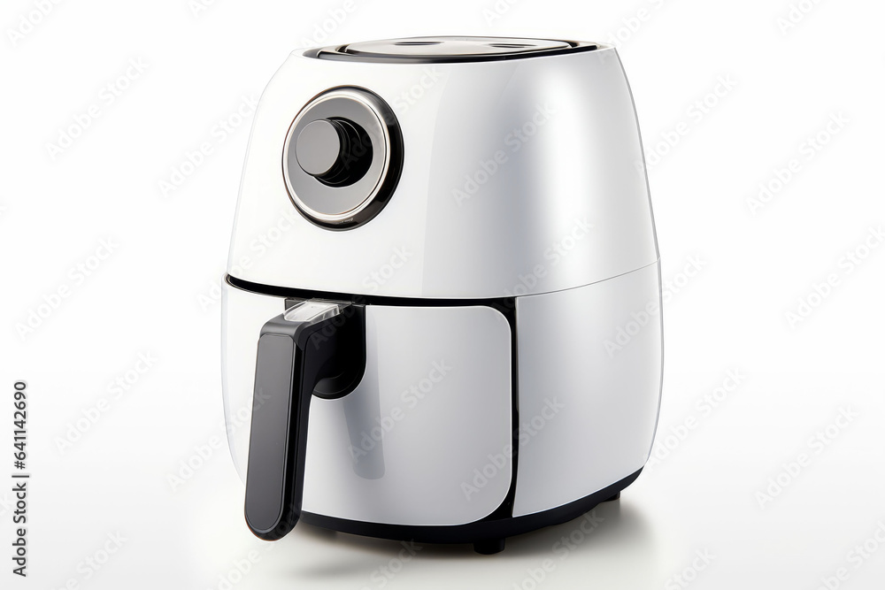 Air fryer oil free or deep fryer machine isolated on white background..generative ai Air fryer oil free or deep fryer machine isolated on white background..generative ai