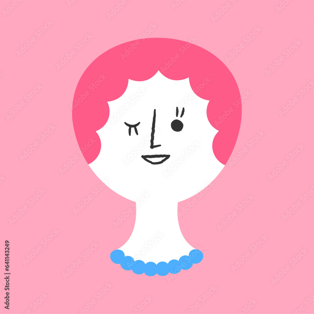 ネックレスを付けたショートヘアの女性 ネックレスを付けたショートヘアの女性