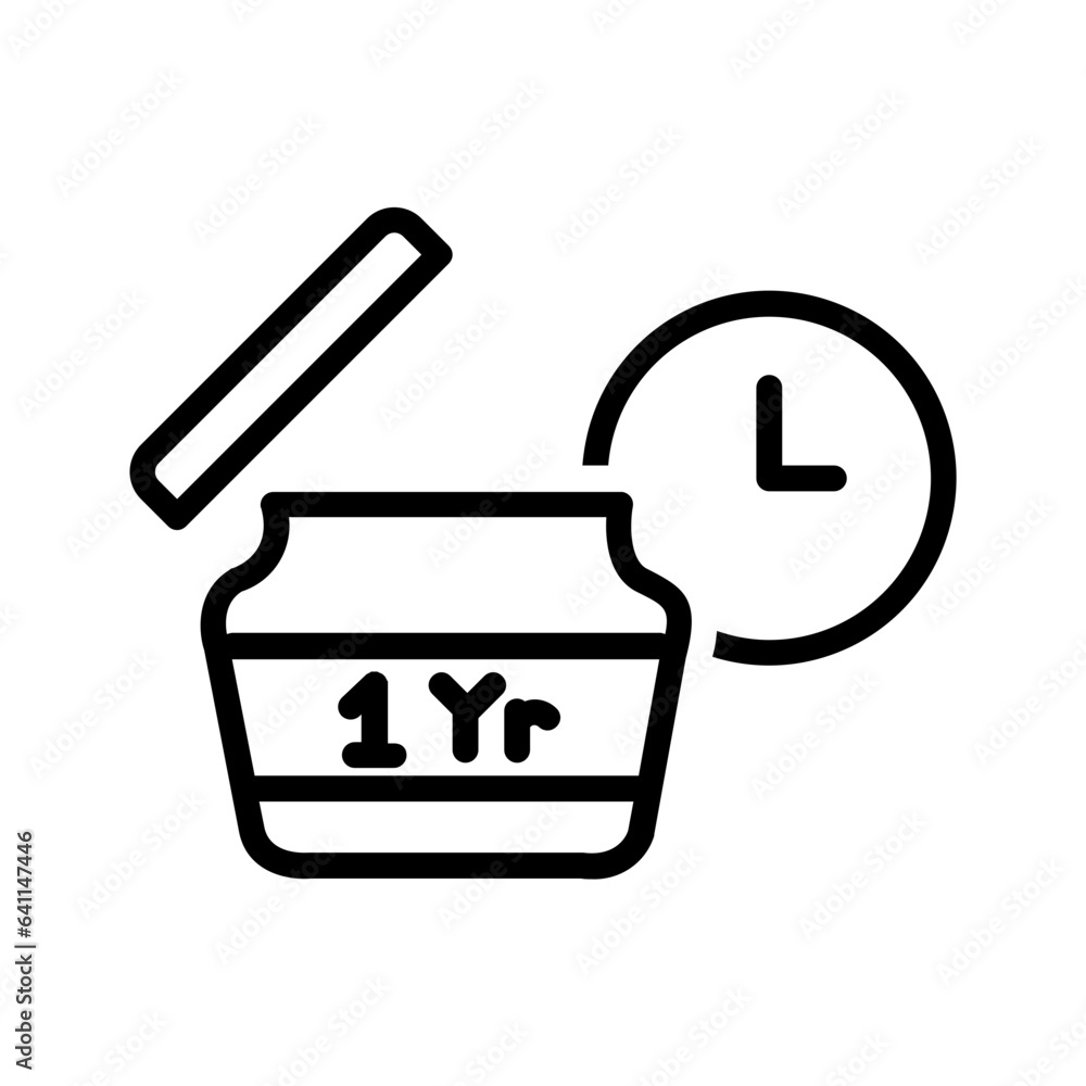 Black line icon for Shelf life Black line icon for Shelf life