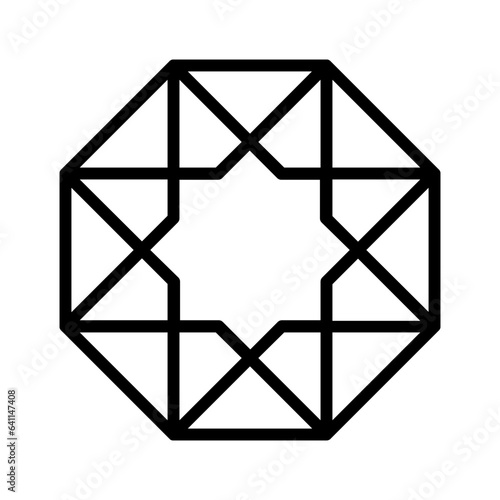 Black line icon for Jewel