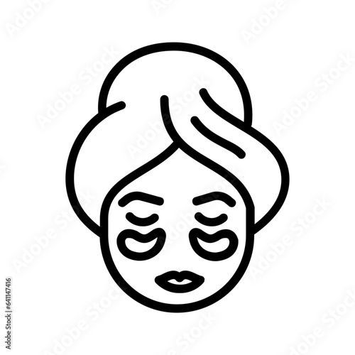 Black line icon for Patched