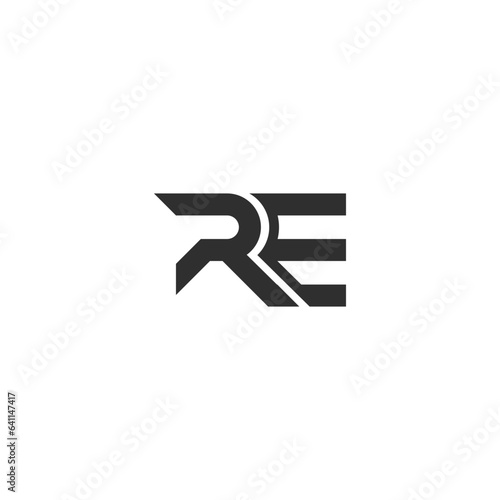 Alphabet letters Initials Monogram logo ER RE